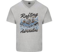 Rafting Get Soaked In Adrenaline White Water Maglietta In Cotone A V Da Uomo