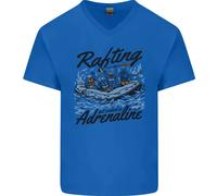 Rafting Get Soaked In Adrenaline White Water Maglietta In Cotone A V Da Uomo