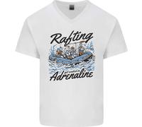 Rafting Get Soaked In Adrenaline White Water Maglietta In Cotone A V Da Uomo