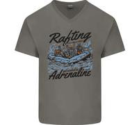 Rafting Get Soaked In Adrenaline White Water Maglietta In Cotone A V Da Uomo