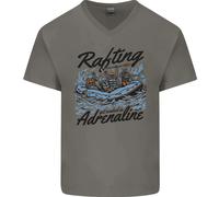 Rafting Get Soaked In Adrenaline White Water Maglietta In Cotone A V Da Uomo