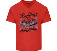 Rafting Get Soaked In Adrenaline White Water Maglietta In Cotone A V Da Uomo
