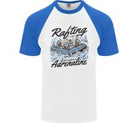 Rafting Get Soaked In Adrenaline White Water Mens S/S Baseball T-Shirt