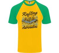 Rafting Get Soaked In Adrenaline White Water Mens S/S Baseball T-Shirt