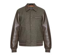 Rag & Bone, ,Jackets ,Uomo ,Marrone ,S Wool Jacket With Leather Sleeves