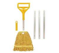 Rag Mop - Floor Mops For Cleaning | Aluminum Alloy Handle Reusable Sweeping Cloth For Bathroom, Kitchen, Living Room, Bedroom, Balcony, Classroom, Dormitory, Apartment, Wood Floor, Home