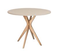 Ragaba Jubi - Tavolo da pranzo rotondo, 70 cm, colore: Beige Marrone