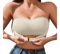 Ragazza 4 Anni Donne Front Closure Single Layer Wireless Bra (1pc) Body Nascita, Bianco, beige, XL