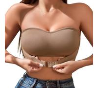 Ragazza 4 Anni Donne Front Closure Single Layer Wireless Bra (1pc) Body Nascita, Bianco, marrone, S