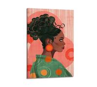 Ragazza africana Pittura Donne Nere Arte Vintage Afro Americano Femminile Poster Africano Femminile Stanza Stampa Signora Nera Galleria Decor Tela Arte Della Parete Per La Decorazione Della Camera