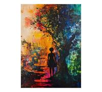 Ragazza Albero Percorso Puzzle, 1000 Pezzi Gioco Indoor Adulto | 52x38cm Cartone, Esercizio Mentale, Assemblaggio Facile, Dilettanti Puzzle, Riduzione Dello Stress
