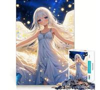 Ragazza angelo con ali bianche - Puzzle da 1000 pezzi - Divertimento e allenamento mentale - Pezzi a incastro precisi - Un hobby affascinante per i momenti di svago (50x75cm)
