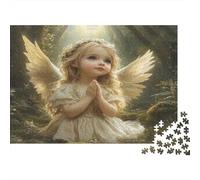 Ragazza angelo prega Puzzle 1000 Pezzi In Resistente E Durevole, Un Busta Di Puzzle A Rompicapo Per Enigma Per Il Relax Mentale, Ideale Per Vacanza Relax, Puzzle 38x26cm/1000pcs