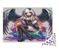 Ragazza angelo Puzzle 1000 Pezzi Carta riciclata per adulti Puzzle per adulti Gioco difficile e stimolante Gioco familiare divertente Ottima idea regalo per il relax 70x50cm/1000pcs