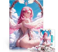 Ragazza anime angelo divino puzzle 1000 pezzi per adulti Aiuta il cervello ad allenare i giocattoli che creano dipendenza per coltivare la pazienza decorazione murale 38x26cm