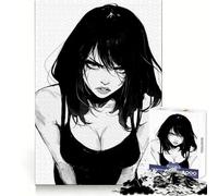 Ragazza anime arrabbiata, ritratto, puzzle da 1000 pezzi per adolescenti, allenamento della concentrazione, evasione rilassante, unione precisa, regalo premuroso (50x75cm)