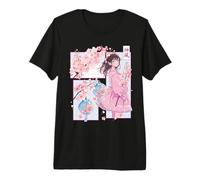 Ragazza Anime, Comic Core in Stile Manga, Vento divino, Kanji Shodo Maglietta Premium