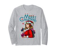 Ragazza Anime di Babbo Natale - Buon Natale Maglia a Manica