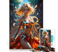 Ragazza anime immersa nella magia Puzzle da 1000 pezzi Allenamento per la mente Divertimento con incastri precisi senza spazi vuoti Attività di condivisione per i propri cari (50x75cm)