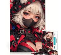 Ragazza anime in abito cyberpunk - Puzzle da 1000 pezzi per adulti - Gioco di logica - Taglio di precisione - Bordi lisci - Regalo perfetto per riunioni di famiglia (38x26cm)