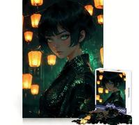 Ragazza anime in kimono | Puzzle da 1000 pezzi della fanciulla della lanterna incantata per adolescenti, esercizio mentale, hobby rilassante, regalo di Natale perfetto (38x26cm)