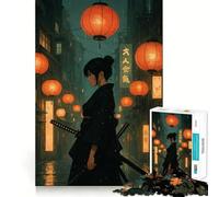 Ragazza anime in una strada giapponese sotto la pioggia - Puzzle da 1000 pezzi per adulti - Gioco di memoria divertente - Componenti robusti e ben definiti alleviare lo stress