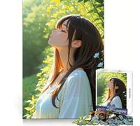 Ragazza anime nella natura, adolescente, puzzle da 1000 pezzi, richiamo, potere rilassante, piacere, bordi precisi, sorpresa di compleanno (38x52cm)