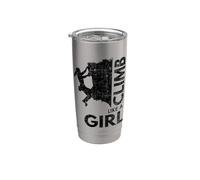 Ragazza arrampicata su roccia regalo arrampicata come una ragazza climber Bicchiere termico in acciaio inox doppia parete