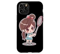 Ragazza badminton stile fumetto Custodia per iPhone 11 Pro