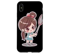 Ragazza badminton stile fumetto Custodia per iPhone XS Max