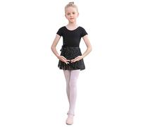 Ragazza Balletto Leotard Vestito Danza Tutu Body Ginnastica Manica Corta con Chiffon Gonna 2026