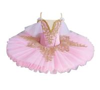 Ragazza Balletto Tutu Gonna, Professionale Balletto Tutu per Ragazze Bambini Lago dei Cigni Tutu Ballerina Danza Costume Adulto Donne Vestito da Partito,Rosa,110