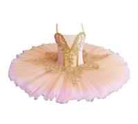 Ragazza Balletto Tutu Gonna, Professionale Balletto Tutu per Ragazze Bambini Lago dei Cigni Tutu Ballerina Danza Costume Adulto Donne Vestito da Partito,Arancia,120