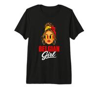 Ragazza Belga Bandiera Belgio Donna Maglietta Premium