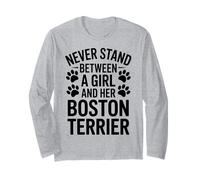 Ragazza Boston Terrier Divertente Boston Terrier Maglia a Manica