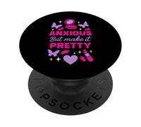 Ragazza Calda Ansia Glam Therapy Humor Pensare troppo Estetica PopSockets PopGrip Adesivo