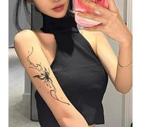 Ragazza Calda Braccio Clavicola Farfalla Tatuaggio Temporaneo Adesivo Tatuaggio Finto Impermeabile Donna Uomo Ing Vento Anti-Sfregamento Non Riflettente Semi-Permanente Durata 2 Settimane