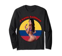 Ragazza Calda su T-Shirt per Gli Uomini - I Love Latinas Ver.#1 Maglia a Manica