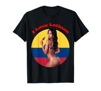 Ragazza Calda su T-Shirt per Gli Uomini - I Love Latinas Ver.#1 Maglietta