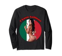 Ragazza Calda su T-Shirt per Gli Uomini - I Love Latinas Ver.#2 Maglia a Manica