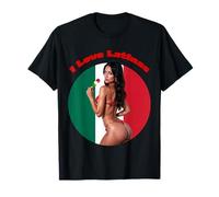 Ragazza Calda su T-Shirt per Gli Uomini - I Love Latinas Ver.#2 Maglietta