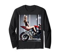 Ragazza Calda sulla Maglietta per Gli Uomini - Modello Sexy in Moto Maglia a Manica