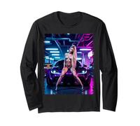 Ragazza Calda sulla Maglietta per Gli Uomini - Sexy Blonde Bombshell & Car Maglia a Manica