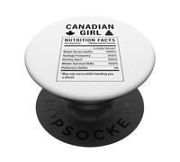 Ragazza canadese Donne orgogliose con radici canadesi PopSockets PopGrip Adesivo