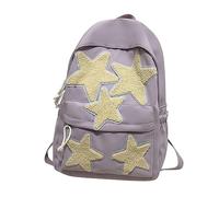 Ragazza Carina Giapponese Piccolo Self Made Cinque Pointed Star Zaino Omnibus Studente College Studente Zainetto Femminile Scuola Superiore Zaino Bambino Ragazzo Isolato, Viola, Etichettalia unica