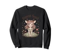 Ragazza Cervo Anime Forest Soul Natura Dolce Felpa