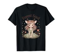 Ragazza Cervo Anime Forest Soul Natura Dolce Maglietta