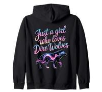 Ragazza Che Ama I Lupi Terribili Tie Dye Lupo Felpa con Cappuccio