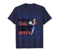 Ragazza Che entra nel Mio Compleanno di Ottobre Come Una Regina 11 Ottobre Maglietta