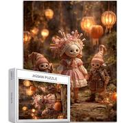 Ragazza che indossa una maschera di teschio sorridente 1000 pezzi puzzle per adulti zucca armatura arte puzzle impegnativo giochi di attività familiari colorato fai da te puzzle per la decorazione
